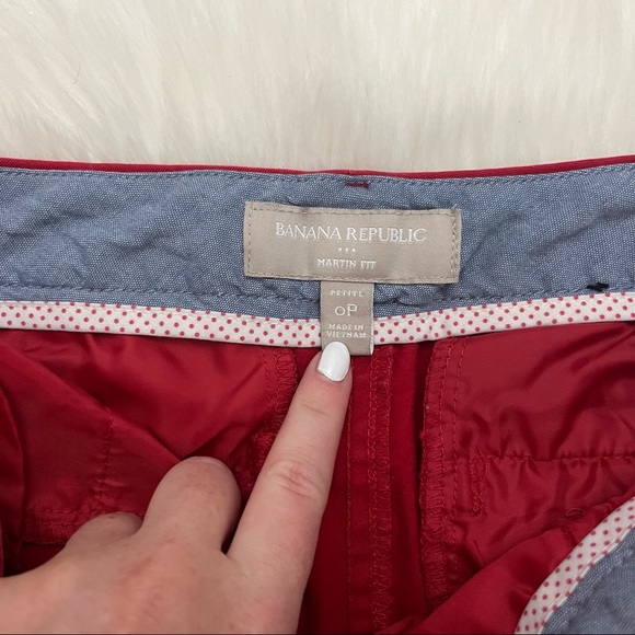 Banana Republic Martin Fit Red Pants - Picture 4 of 5